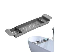 Baignoire - 78 x 17 x 7,5 cm - Réglable - Extensible via la baignoire - Organiseur de rangement pour spa à domicile - Étagère de drainage rapide pour appartement, auberge, hôtel, dortoir, gel douche