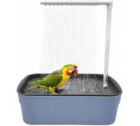 Baignoire à cycle d'eau automatique avec plusieurs robinets, baignoire pour perroquet, baignoire électrique USB pour calopsitte, gris africain, petits et moyens oiseaux