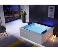 Baignoire à hydromassage 2 personnes Baignoire avec éclairage Led Hydrothérapie