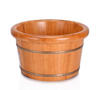Baignoire à pied baignoire, seau de baignoire de bassin à pied, E, spa, sauna, trempage, bain à pied seau en bois bas pied spa old wash bassin pratique confortable anniversaire (a) Années-amitié