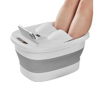 Baignoire à pied pliable -Affice à pied portable pour un usage domestique | Seau de trempage avec couvercle et rouleau de massage inférieur | Bassin des pieds relaxants pour tremper les pieds fatigués