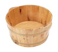 Baignoire à pieds en bois GroBe - Seau de bain de pieds - 12 mm d'épaisseur | Soin des pieds, construction robuste, grande capacité, pour la maison, matériau en bois