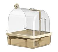 Baignoire à pompage automatique pour perroquets - Fontaine à oiseaux - Débit réglable - Pour animal domestique - Baignoire suspendue avec verrouillage en métal