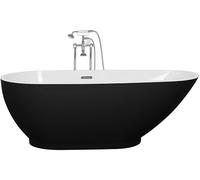 Baignoire Acrylique Autoportante Forme Ovale Noire Guiana