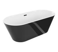 Baignoire autoportante Mexen Flavia 150 x 75 cm blanc/noir