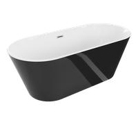 Baignoire autoportante Mexen Flavia 160 x 75 blanc/noir