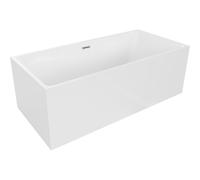 Baignoire autoportante Mexen Nita 170 x 80 cm blanc brillant trop-plein chrome