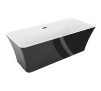 Baignoire autoportante Mexen Tonia 170 x 75 cm blanc/noir, brossée