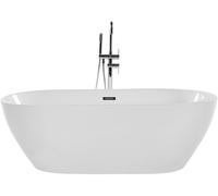 Baignoire Autoportante Ovale en Acrylique Système Trop-Plein 170 x 80 cm Blanche