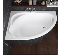 Baignoire Bain d'angle 130x85 Droite + des panneaux en polystyrène Siphon +pieds STANDARD