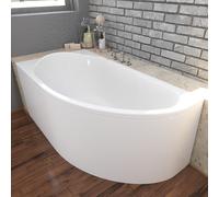 Baignoire Bain d'angle 140x70 Gauche + tablier en acrylique Siphon +pieds MIKI