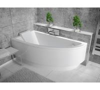 Baignoire Bain d'angle 140x70 Gauche +tablier en acrylique Siphon+pieds PRAKTIKA