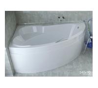 Baignoire Bain d'angle 140x90 Gauche + tablier en acrylique Siphon + pieds - ADA