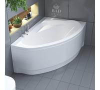 Baignoire Bain d'angle 150x100 Droite + tablier en acrylique Siphon +pieds MAREA