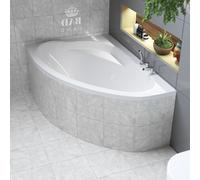 Baignoire Bain d'angle 150x100 Gauche +des panneaux en polystyrène Siphon +pieds