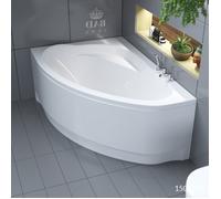 Baignoire Bain d'angle 150x100 Gauche + tablier en acrylique Siphon +pieds MAREA