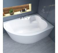 Baignoire Bain d'angle 160x105 Droite + tablier en acrylique Siphon +pieds MEGA