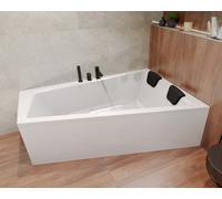 Baignoire Bain d'angle 160x90 Droite, Siphon de bain et pieds - 4en1 - INTIMA