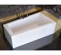 Baignoire Bain d'angle 160x90 Droite + tablier en acrylique Siphon +pieds INTIMA