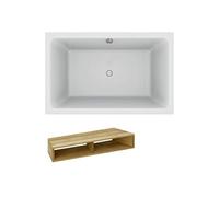 Baignoire bain douche 120 X 80 Capsule + marche pieds