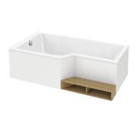 Baignoire bain douche 160 x 90 cm JACOB DELAFON Neo blanc brillant gauche