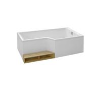 Jacob Delafon Baignoire Bain Douche antidérapante Neo, Blanc Mat 160 x 90, Droite