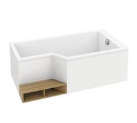 Baignoire bain douche 170 x 90 cm JACOB DELAFON Neo blanc brillant droite