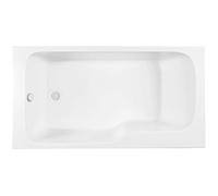 Baignoire bain douche Malice, antidérapant, version Gauche Blanc mat 170x90cm