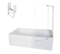 Baignoire bain douche JACOB DELAFON Malice + pare bain + étagère 170 x 90 v. droite