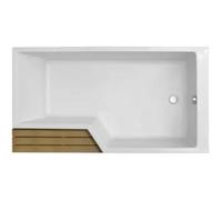 Baignoire bain douche JACOB DELAFON Neo, version droite Blanc brillant 160 x 70/90