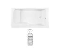 Baignoire bain douche Malice antidérapante + nettoyant 160 x 85 version droite