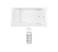 Baignoire bain douche Malice antidérapante + nettoyant 170 x 90 version droite
