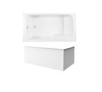 Baignoire bain douche Malice antidérapante + tablier angle 160 x 85 gauche