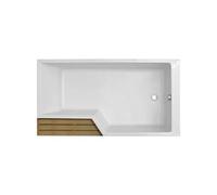 Baignoire bain douche Neo, version droite Blanc brillant 170 x 70/90