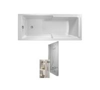 Baignoire bain douche Struktura + pare bain + étagère 170 X 70