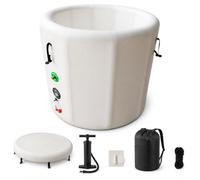 Baignoire Bain Glacé Gonflable, Blanc | Kit réparation complet, Cuve immersion , Utilisation en extérieur, Pr professionnels