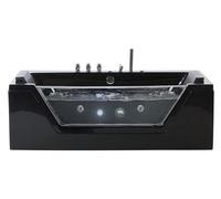 Baignoire Balnéo 150 cm en Acrylique Sanitaire Noir à LED Sous-Marines Samana