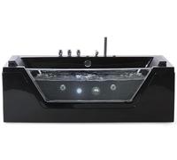 Baignoire Balnéo 170 cm en Acrylique Sanitaire Noir à LED Sous-Marines Samana