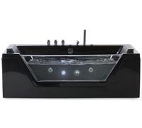 Beliani - Baignoire balnéo 174 cm en acrylique noir avec LED SAMANA