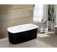 Baignoire balnéo à leds - 150 x 75cm - Noire - 1 place -155 L - SIRGAO