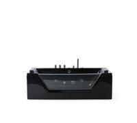 Baignoire Balnéo 150 cm en Acrylique Sanitaire Noir à LED Sous-Marines Samana