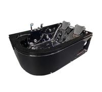 BAIGNOIRE BALNEO Black Varadero HAUTE BAIN TOURBILLON MASSANTE 170 x 115 cm SPA