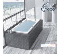 Baignoire balnéo Concerto 180x80 cm tête à gauche AIR HOTEL - KINEDO BCON180BGBAH1