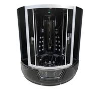 Baignoire Balnèo Douche Chromothérapie 150 X 150 cm noir - Black Narciso