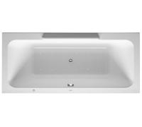 Baignoire balnéo Duravit DuraStyle 1800x800mm, à encastrer ou pour habillage de baignoire, 2 inclinaisons arrière, cadre, raccords d'écoulement et de trop-plein, système de jets, 760298000JS1000