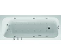 Baignoire balnéo Duravit Quatego, version à encastrer, simple dos, bâti-support, garniture de vidage et de trop-plein, système Combi P, 1700x700mm, 760611000CP1000