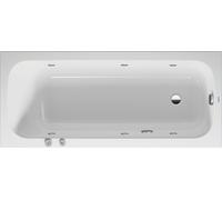 Baignoire balnéo Duravit Quatego, version à encastrer, simple dos, bâti-support, garniture de vidage et de trop-plein, système Jet, 1600x700mm, 760610000JS1000