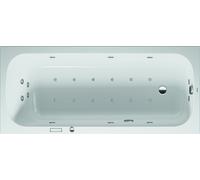 Baignoire balnéo Duravit Quatego, version à encastrer, simple dos, bâti-support, garniture de vidage et de trop-plein, système Combi E, 1800x800mm, 760613000CE1000