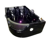 Baignoire Balnèo hydromassage noir 120 x 180 cm - Violet