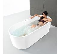 Baignoire Balnéo îlot Ukio White Bulle 175 X75 X65 Cm, By Spalina